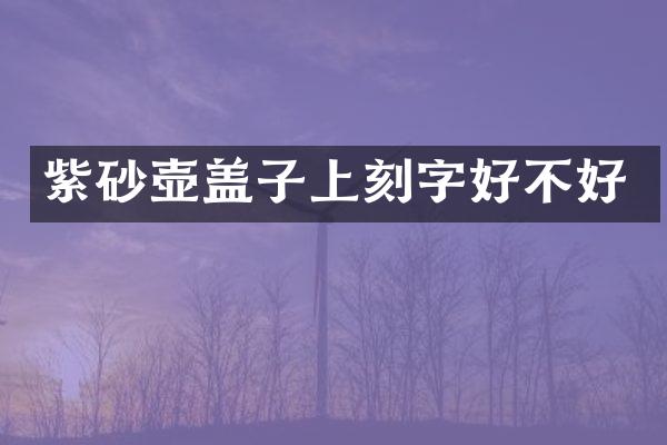 紫砂壶盖子上刻字好不好