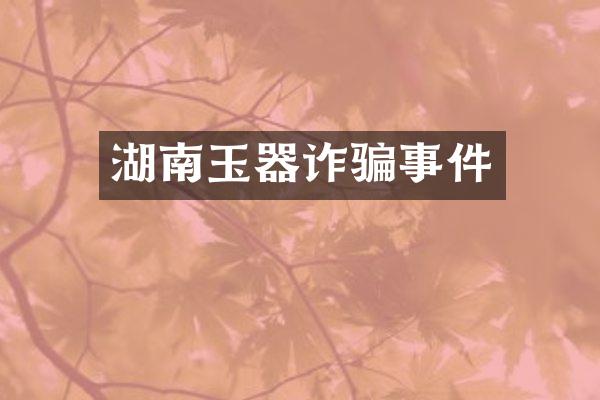 湖南玉器诈骗事件