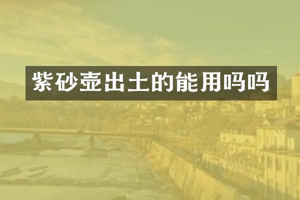 紫砂壶出土的能用吗吗