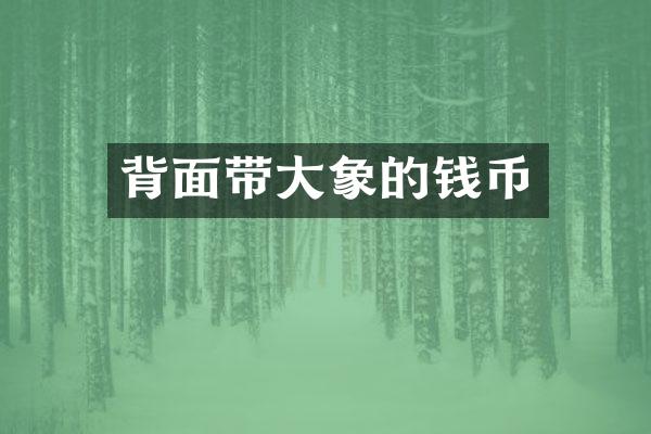 背面带大象的钱币
