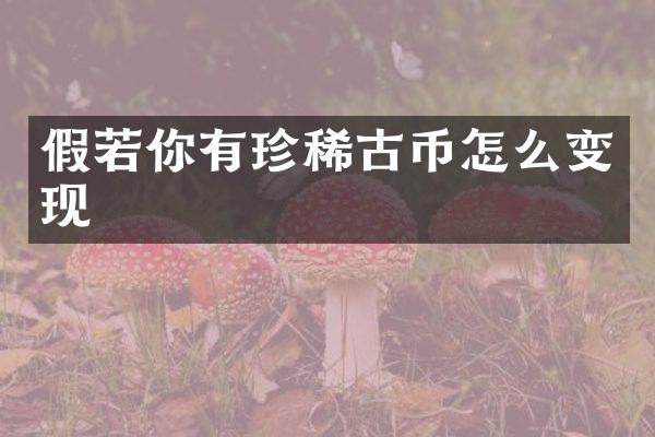 假若你有珍稀古币怎么变现