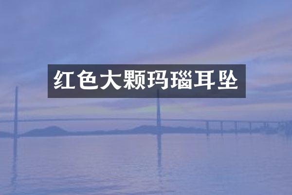 红色大颗玛瑙耳坠