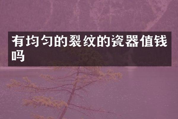 有均匀的裂纹的瓷器值钱吗