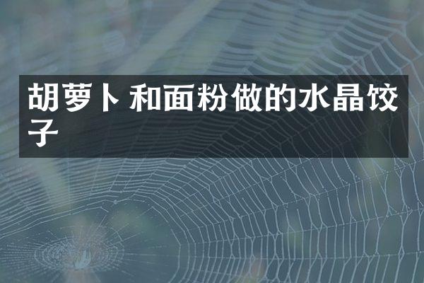 胡萝卜和面粉做的水晶饺子