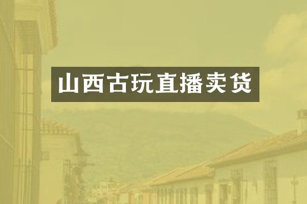 山西古玩直播卖货