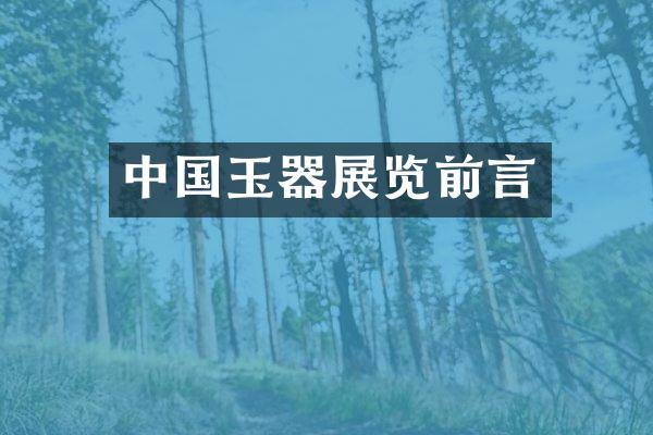 中国玉器展览前言