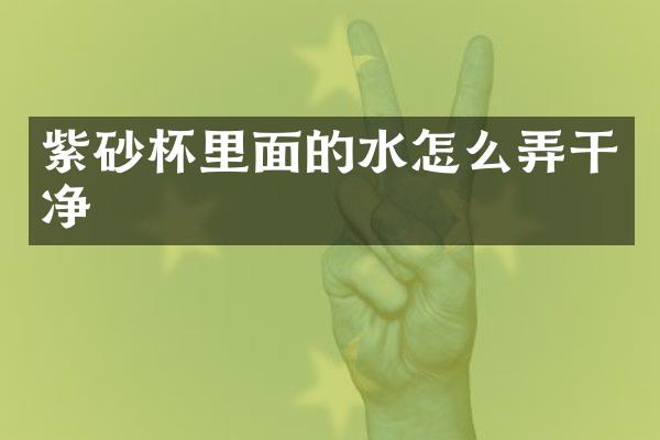 紫砂杯里面的水怎么弄干净