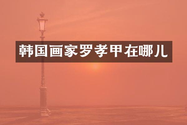 韩国画家罗孝甲在哪儿