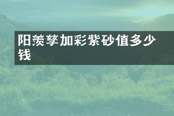 阳羡跂孳加彩紫砂值多少钱