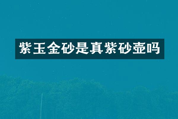 紫玉金砂是真紫砂壶吗