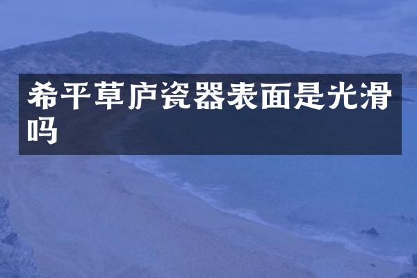 希平草庐瓷器表面是光滑吗