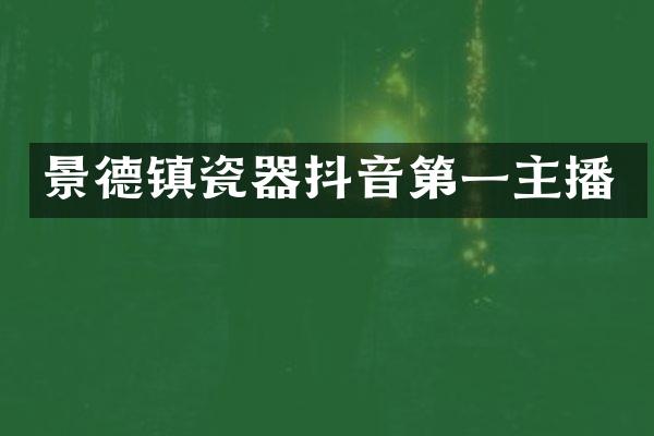 景德镇瓷器抖音第一主播