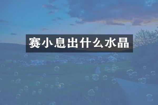 赛小息出什么水晶