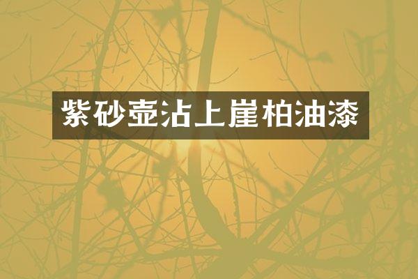 紫砂壶沾上崖柏油漆