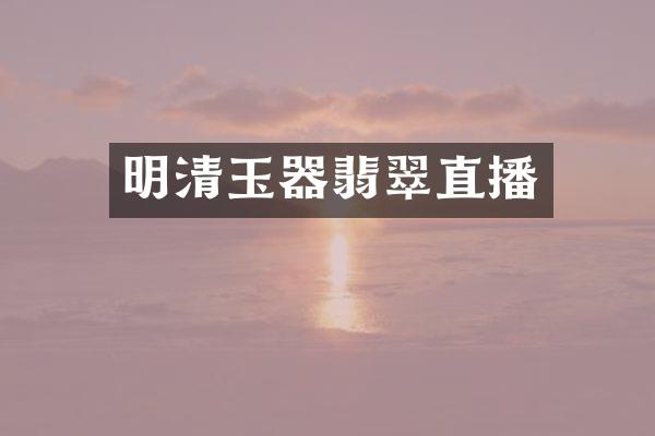 明清玉器翡翠直播