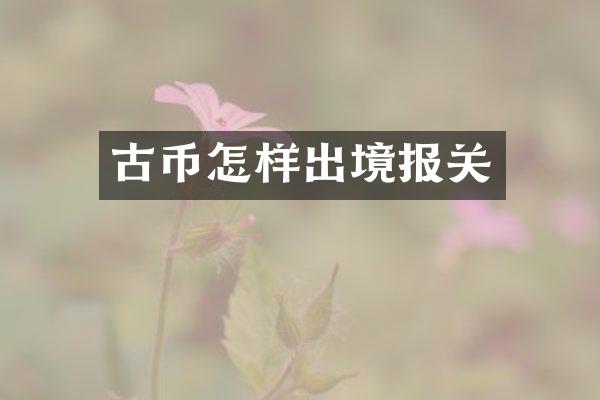 古币怎样出境报关