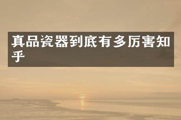 真品瓷器到底有多厉害知乎