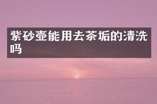 紫砂壶能用去茶垢的清洗吗