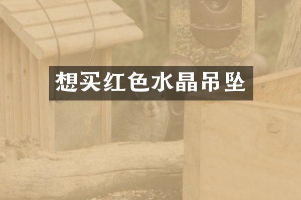 想买红色水晶吊坠