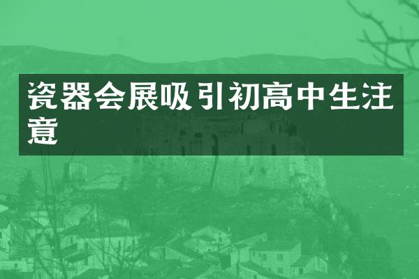 瓷器会展吸引初高中生注意