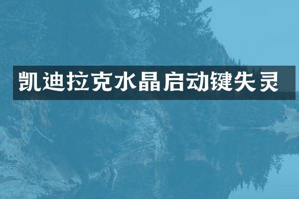 凯迪拉克水晶启动键失灵