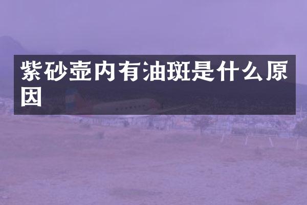 紫砂壶内有油斑是什么原因