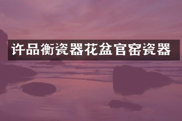 许品衡瓷器花盆官窑瓷器