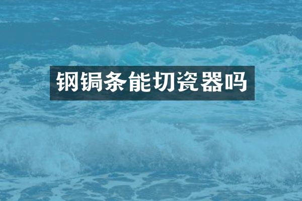 钢锔条能切瓷器吗