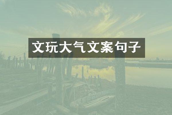 文玩大气文案句子