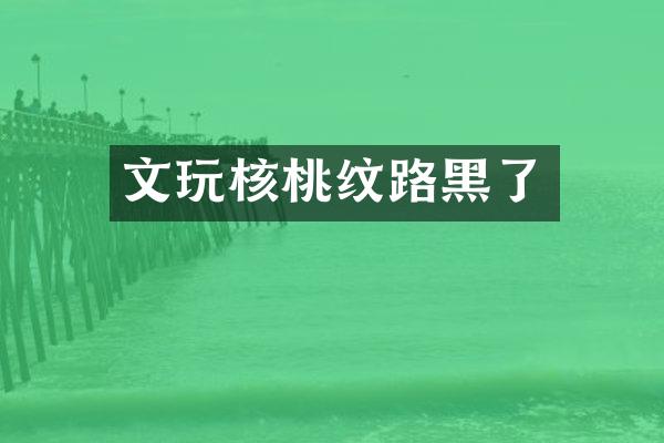 文玩核桃纹路黑了