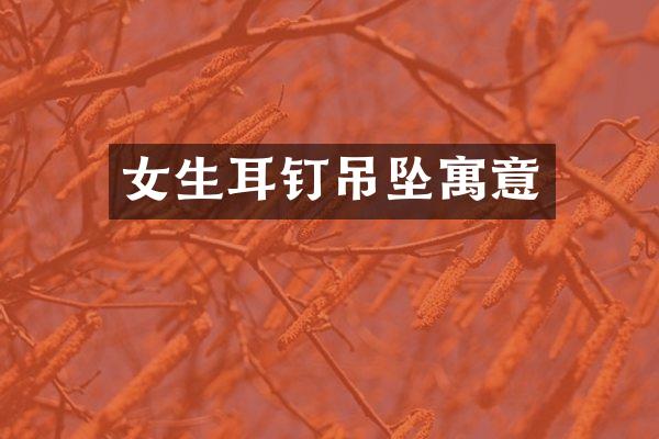 女生耳钉吊坠寓意