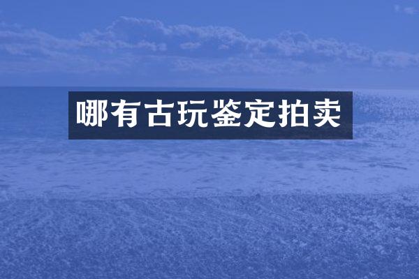 哪有古玩鉴定拍卖