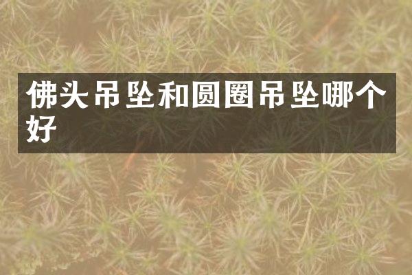 佛头吊坠和圆圈吊坠哪个好