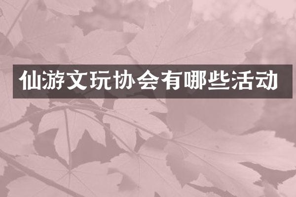 仙游文玩协会有哪些活动