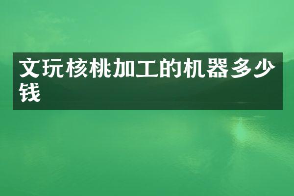 文玩核桃加工的机器多少钱