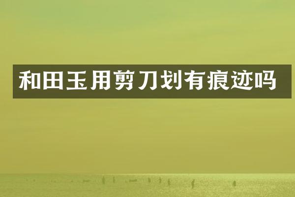 和田玉用剪刀划有痕迹吗