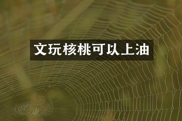 文玩核桃可以上油