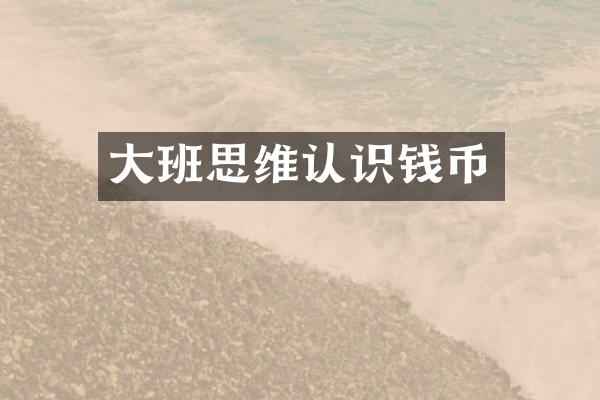大班思维认识钱币