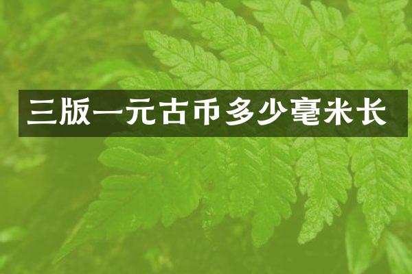三版一元古币多少毫米长