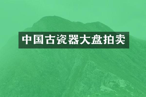 中国古瓷器大盘拍卖