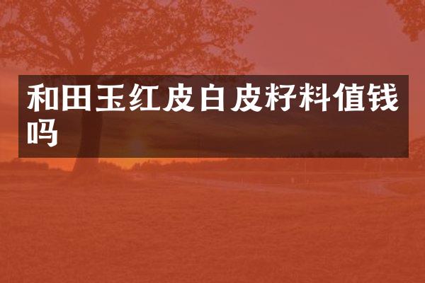 和田玉红皮白皮籽料值钱吗