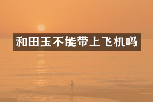 和田玉不能带上飞机吗