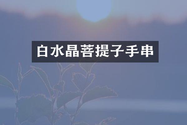 白水晶菩提子手串