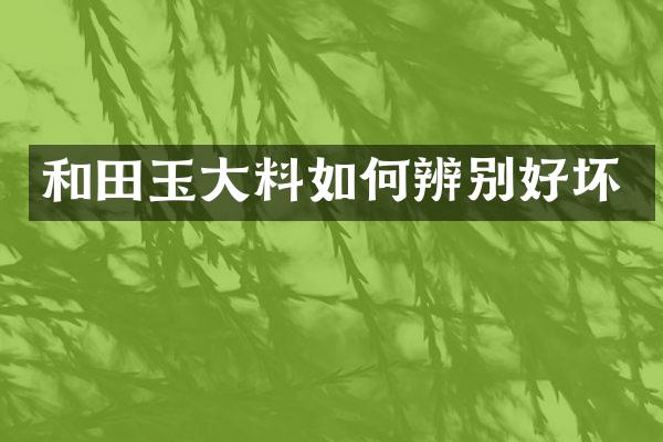 和田玉大料如何辨别好坏