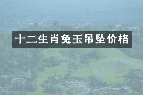 十二生肖兔玉吊坠价格