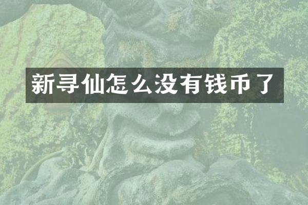 新寻仙怎么没有钱币了