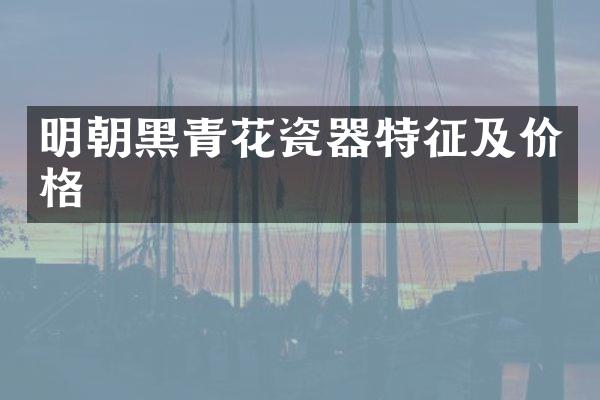 明朝黑青花瓷器特征及价格