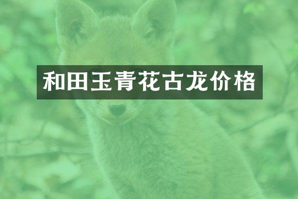 和田玉青花古龙价格