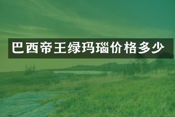 巴西帝王绿玛瑙价格多少