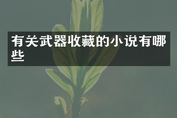有关武器收藏的小说有哪些